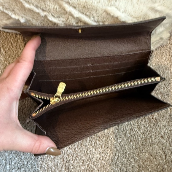 Louis Vuitton Damier Ebene Wallet on Chain with Gold Chain Strap - Picture 6 of 15